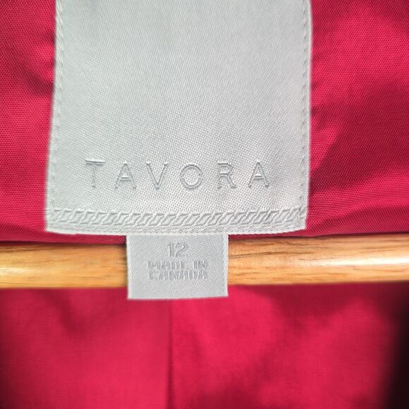 Tavora Houndstooth Wool Blend Blazer Red Lining Women’s 12 Waist-Length - Picture 3 of 12